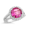Pink Sapphire & Diamond Ring