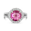 Pink Sapphire & Diamond Ring