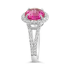 Pink Sapphire & Diamond Ring