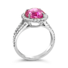 Pink Sapphire & Diamond Ring