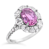 Pink Sapphire & Diamond Ring