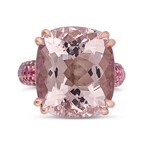 Morganite Ring in Rose Gold