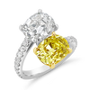 Yellow & White Diamond Bypass Ring