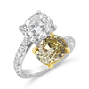 Yellow & White Diamond Bypass Ring