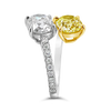 Yellow & White Diamond Bypass Ring
