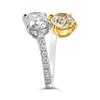 Yellow & White Diamond Bypass Ring