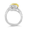 Yellow & White Diamond Bypass Ring
