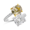 Yellow & White Diamond Bypass Ring