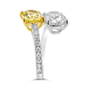 Yellow & White Diamond Bypass Ring