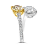 Yellow & White Diamond Bypass Ring