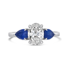 Diamond & Sapphire Engagement Ring
