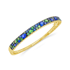 Sapphire & Tsavorite Bangle Bracelet