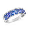 Sapphire & Diamond Band RIng