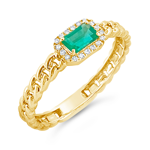 Emerald & Diamond Ring