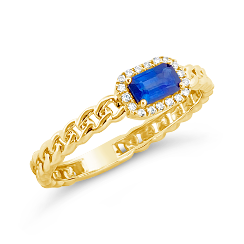 Sapphire & Diamond Ring
