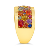 Rainbow Sapphire Cigar Band Ring