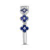 Sapphire Flower/Clover Ring