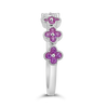 Pink Sapphire Flower/Clover Ring