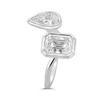 Emerald cut & Pear Shaped Diamond Ring