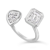 Emerald cut & Pear Shaped Diamond Ring