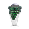 Tsavorite & Diamond Ring