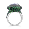Tsavorite & Diamond Ring