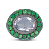 Tsavorite & Diamond Ring