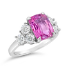 Pink Sapphire & Diamond Ring