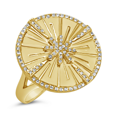 Diamond Star Medallion Ring