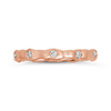 Rose Gold & Diamond Freeform Band Ring