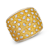 Yellow & White Diamond Cuff Bracelet