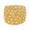 Yellow & White Diamond Cuff Bracelet