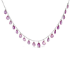Pink Briolette Sapphire Necklace