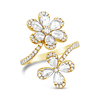 Double Flower Diamond Ring