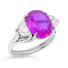 Pink Sapphire & Diamond Ring