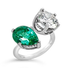 Mint Tourmaline & Diamond Ring