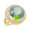 Peridot & Diamond Ring