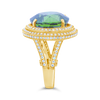 Peridot & Diamond Ring