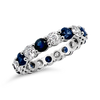 Sapphire & Diamond Eternity Band