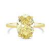 Oval Fancy Intense Yellow Diamond Ring