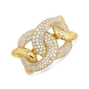 Diamond & Gold Chunky Bangle Bracelet