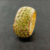 Peridot & Pink Tourmaline Bangle