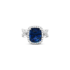Cushion Sapphire & Diamond Ring