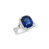 Cushion Sapphire & Diamond Ring