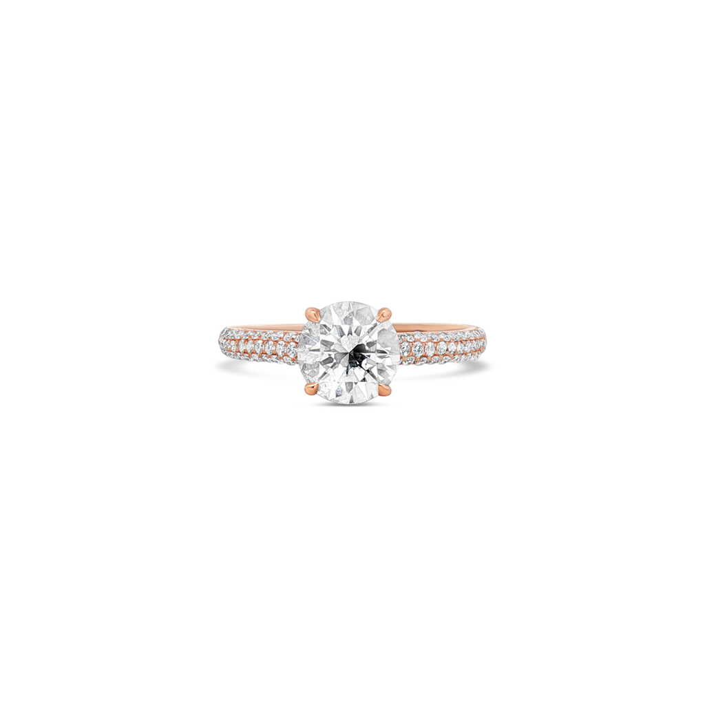 Round Diamond Engagement Ring in Rose Gold