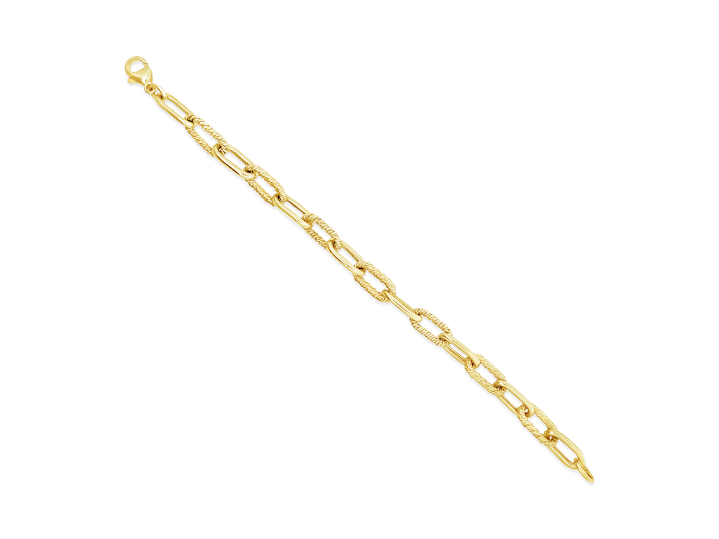 Yellow Gold Twisted Link Bracelet