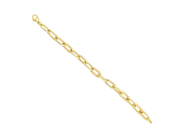 Yellow Gold Twisted Link Bracelet