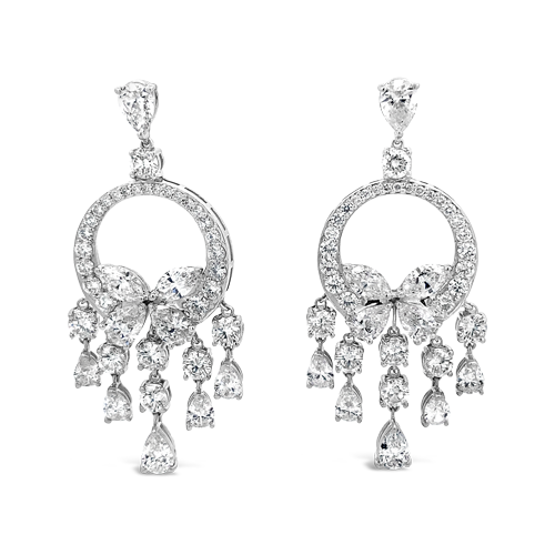 Diamond Drop Estate Earrings