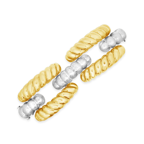 Yellow & White Gold Twist Estate Bracelet