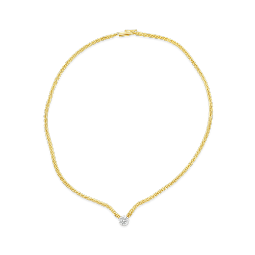 Single Diamond & Gold Necklace